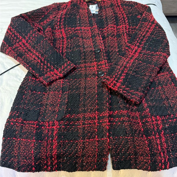 Lane Bryant Jacket Red and Black Plaid Size 14/16 NWT - Picture 1 of 10